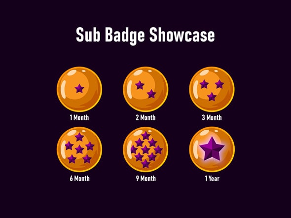 Twitch Sub Badges, Twitch Badge, Sub Badges, Discord Badge.